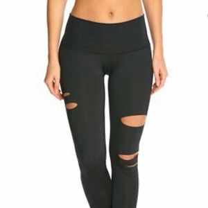 New w/ tags Teeki laser cut black leggings